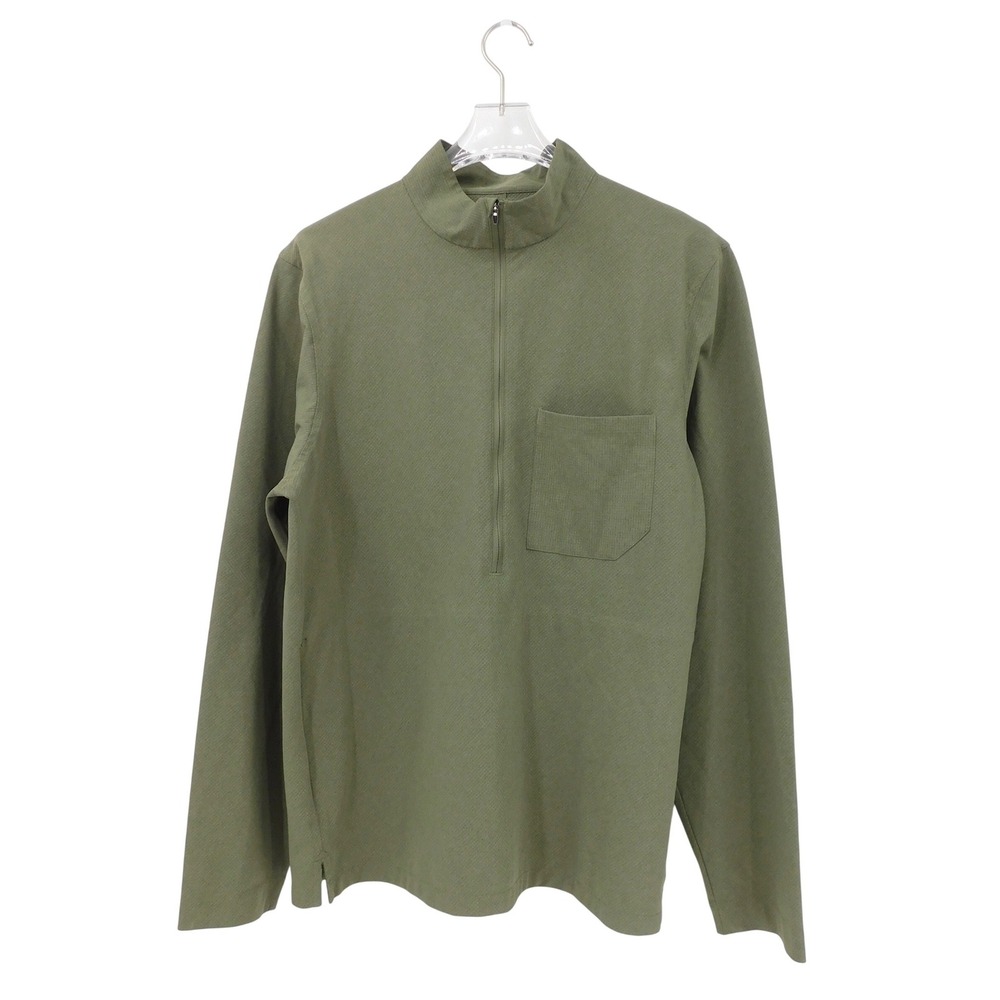 Lululemon Men's WovenAir Half-Zip Green Long Sleeve Pullover Shirt Size L - Picture 1 of 6